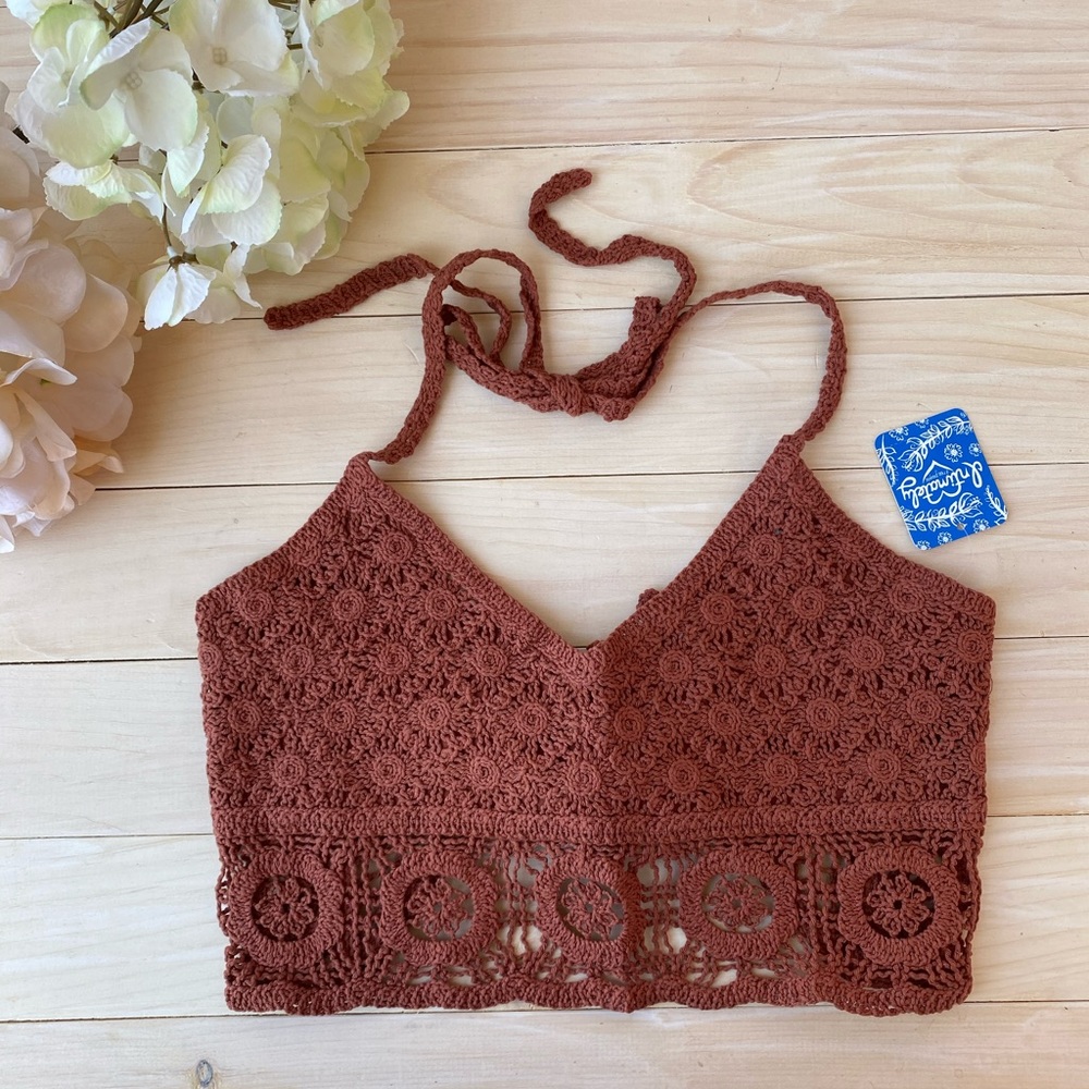Free People Sydney Crochet Lace Bralette Medium - Picture 10 of 13